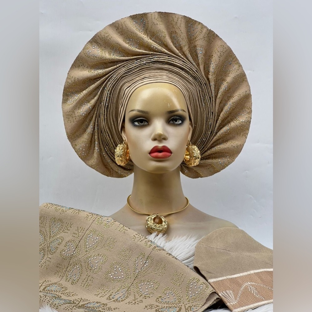 Autogele, Ipele, men’s cap, made with Aso oke. It as adjustable strap (Velcro)
